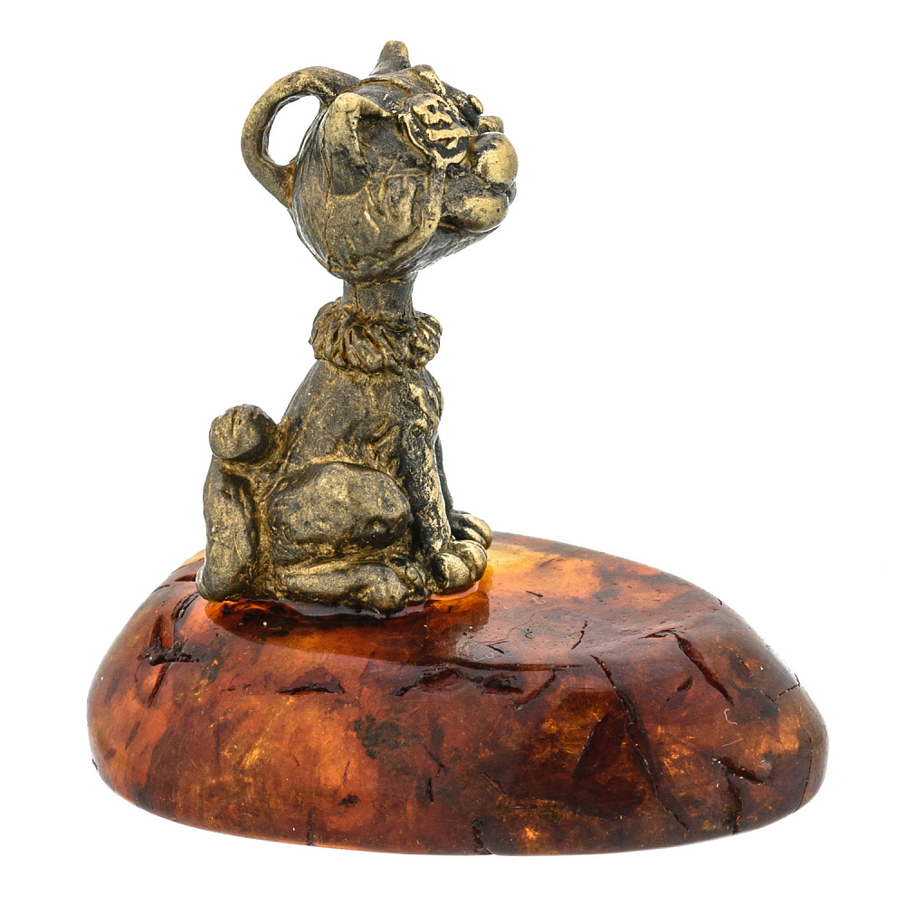 Статуэтка с янтарем «Кот с трубкой» - интернет магазин Русь Велика я фото 2