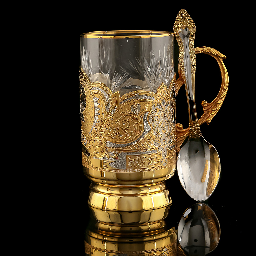 Чайный набор с френч-прессом и подстаканниками «СВР». Златоуст - интернет магазин Русь Велика я фото 12