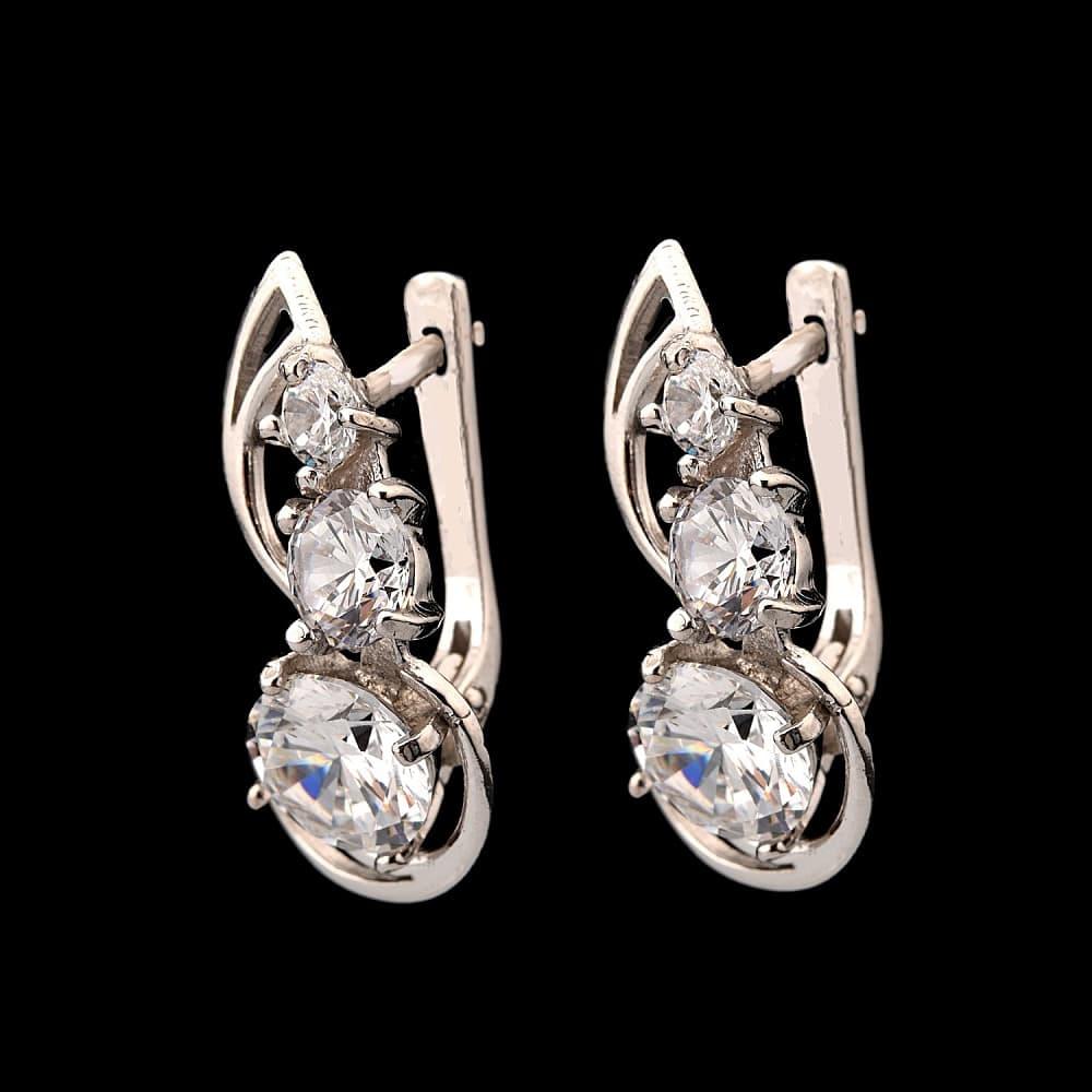 Серьги с фианитовыми вставками 6,87 гр. Серебро 925* - интернет магазин Русь Велика я фото 3