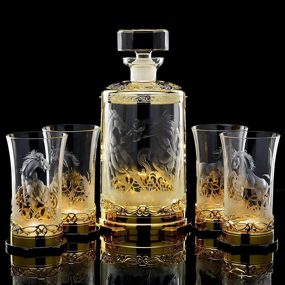 Набор для виски «Кони» Златоуст - интернет магазин Русь Велика я фото 2