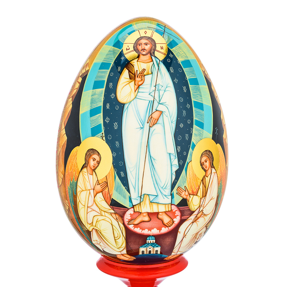Яйцо пасхальное на подставке «Воскресение Христово» - интернет магазин Русь Велика я фото 1