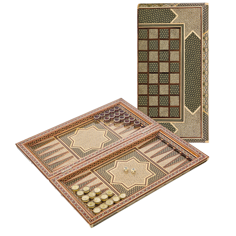 Нарды-шашки с янтарными фишками «Персидские» 49х25 см - интернет магазин Русь Велика я 