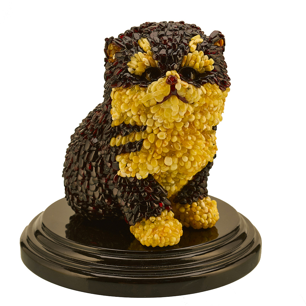 Скульптура из янтаря «Котенок» - интернет магазин Русь Велика я 