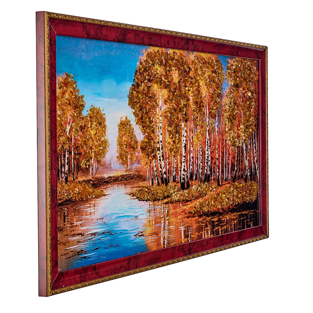 Картина янтарная «Пейзаж» 60х29 см - интернет магазин Русь Велика я фото 2