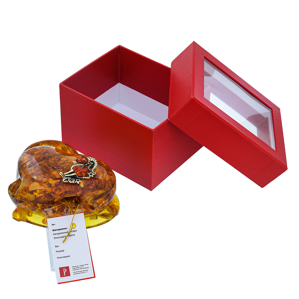 Шкатулка из янтаря «Сердце. Знак зодиака Козерог» - интернет магазин Русь Велика я фото 4