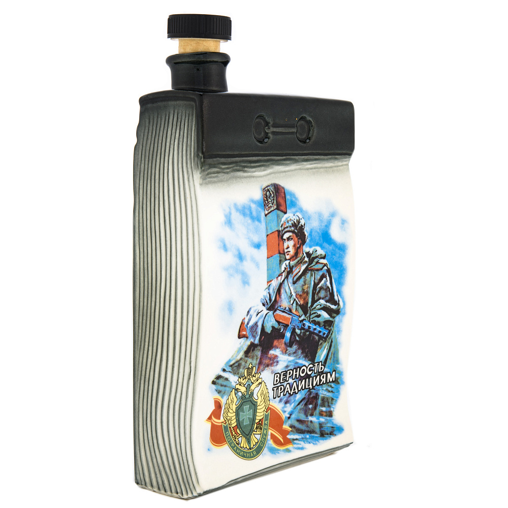 Штоф фарфоровый «Календарь. День пограничника». Гжель - интернет магазин Русь Велика я фото 1