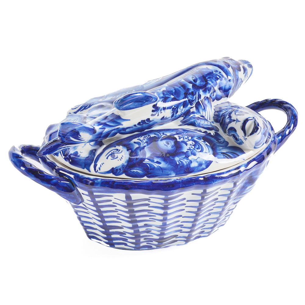 Супник «Щука». Гжель - интернет магазин Русь Велика я фото 4