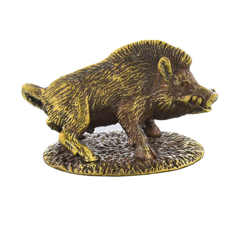 Бронзовая статуэтка «Кабан» - интернет магазин Русь Велика я 
