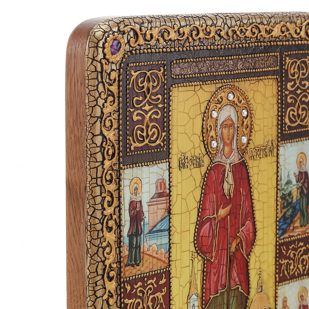 Икона «Ксения Петербуржская» 21,5 х 29,5 см - интернет магазин Русь Велика я фото 3