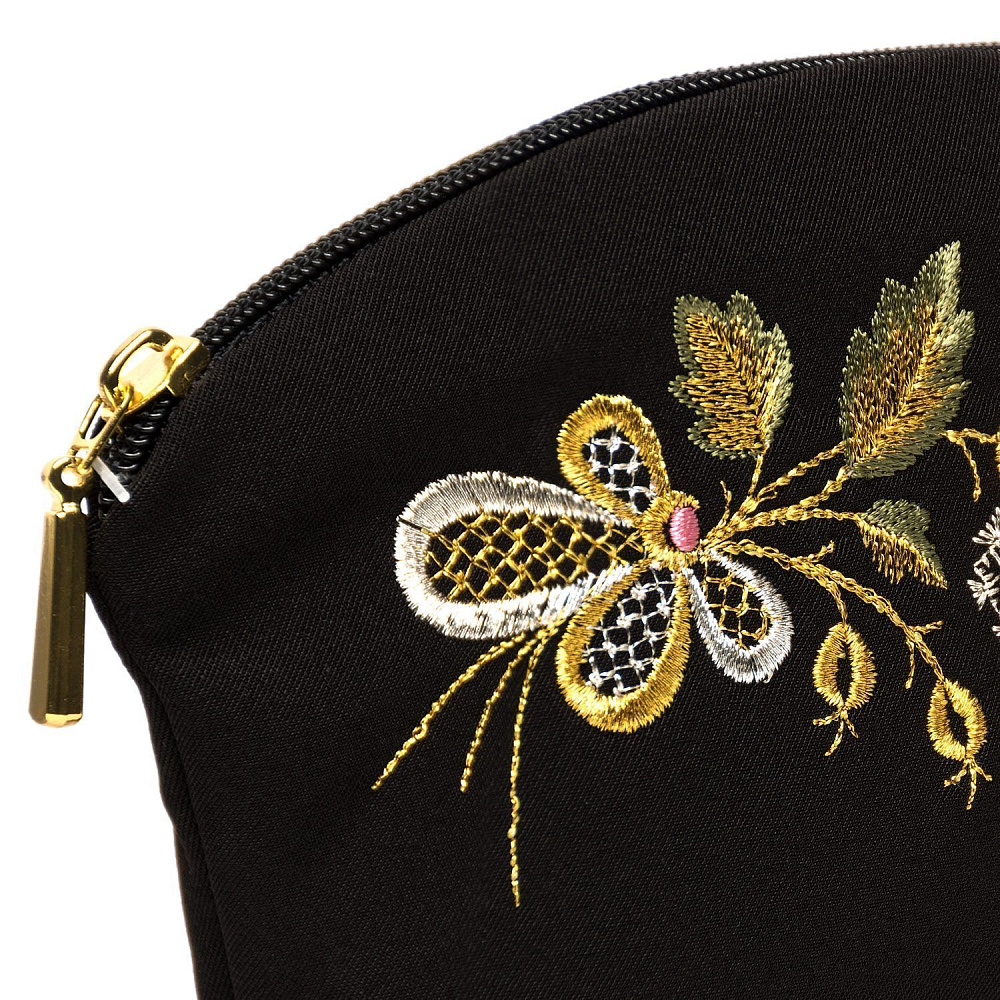 Косметичка «Заря». Черная с вышивкой - интернет магазин Русь Велика я фото 2