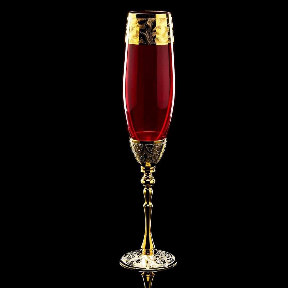 Набор под шампанское «Романтик» (2 бокала, подсвечник) Златоуст - интернет магазин Русь Велика я фото 3