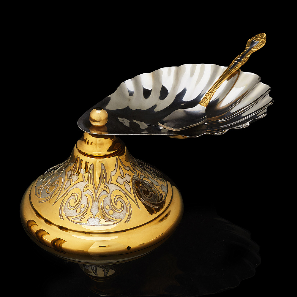 Икорница со стопками «Ракушка». Златоуст - интернет магазин Русь Велика я фото 1