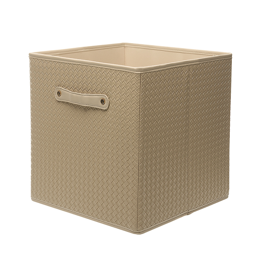 Органайзер из кожи для хранения вещей бежевый 31х31х31 см - интернет магазин Русь Велика я 