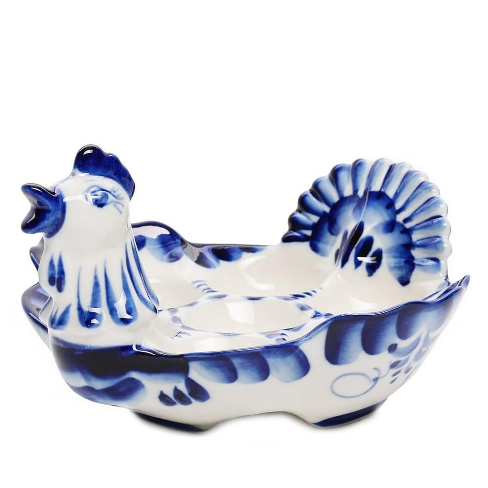 Пасхальница «Курочка». Гжель - интернет магазин Русь Велика я фото 1