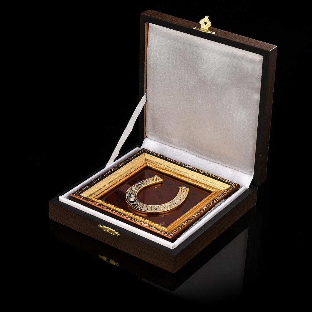 Панно «Подкова на счастье». Златоуст 15х15 см - интернет магазин Русь Велика я фото 3