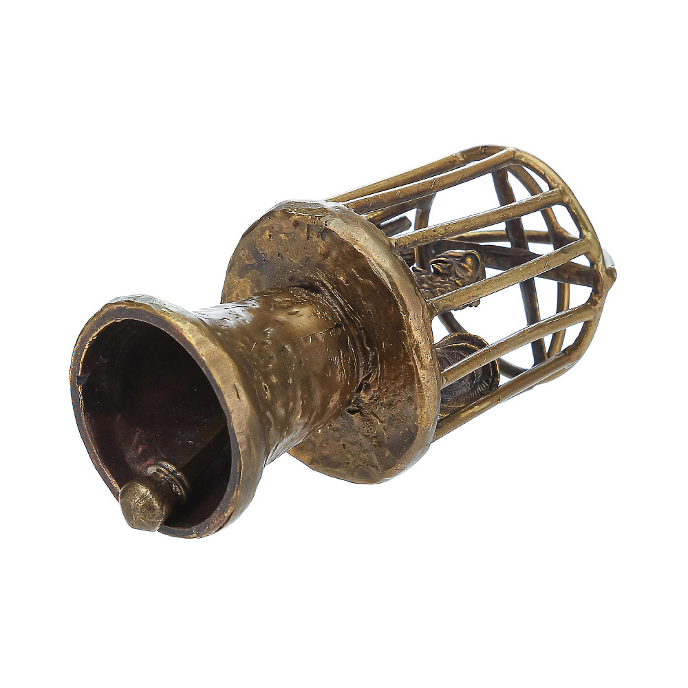 Бронзовый колокольчик «Петух в клетке» - интернет магазин Русь Велика я фото 5