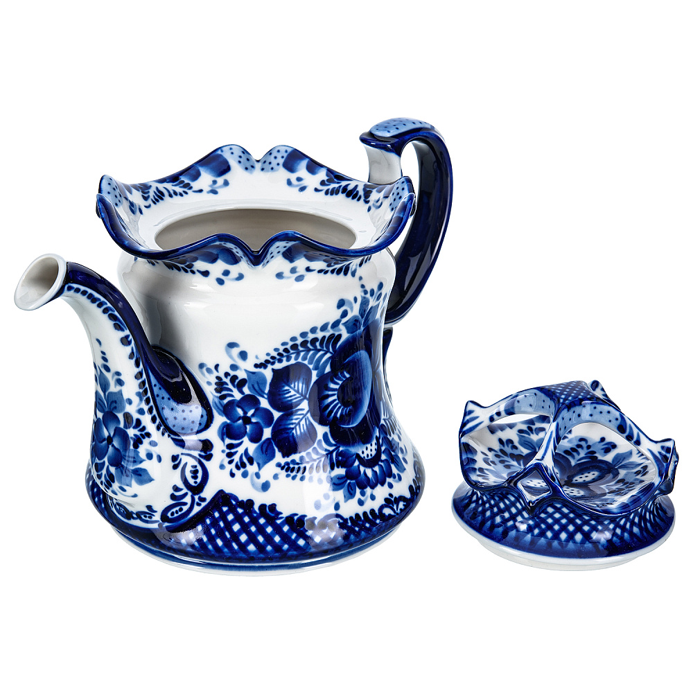 Чайник заварочный 950 мл «Утро». Гжель - интернет магазин Русь Велика я фото 1