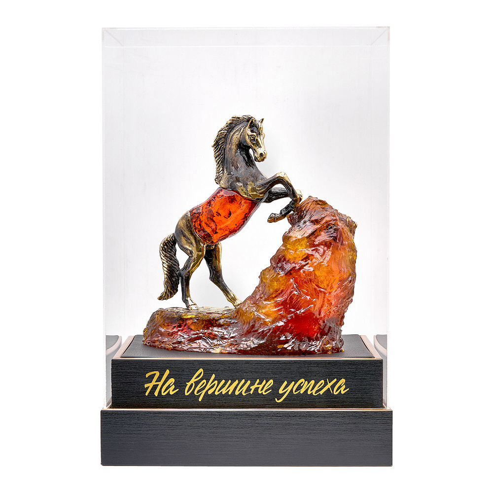 Лошадь Символ 2026 года. Скульптура «На вершине успеха» - интернет магазин Русь Велика я 
